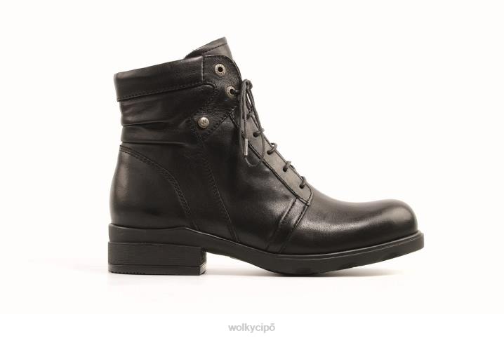 cipő HU Wolky hölgy center wr fekete bársony bőr P28F53