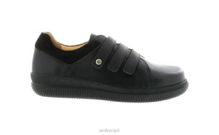cipő HU Wolky hölgy munkás xw fekete bársony bőr P28F44